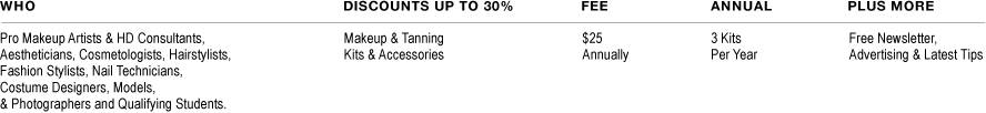 Professional Makeup Artist Discounts