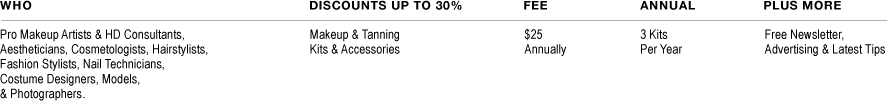 Professional Makeup Artist Discounts